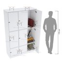 Ver imagem 6 de ESCANINHO 9 PORTAS COM FECHO PARA CADEADO M319.B MUNDI MOVEIS