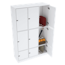 Ver imagem 1 de ESCANINHO 9 PORTAS COM FECHO PARA CADEADO M319.B MUNDI MOVEIS