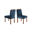 Ver imagem 3 de Conjunto Sala de Jantar Madona Mesa Redonda e Cadeira Madeira Maciça Azul Petroleo