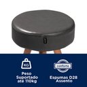 Ver imagem 2 de Kit 2 Banco Banqueta Paris Baixa 50cm Couríssimo Preto - Salaone