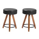 Ver imagem 1 de Kit 2 Banco Banqueta Paris Baixa 50cm Couríssimo Preto - Salaone
