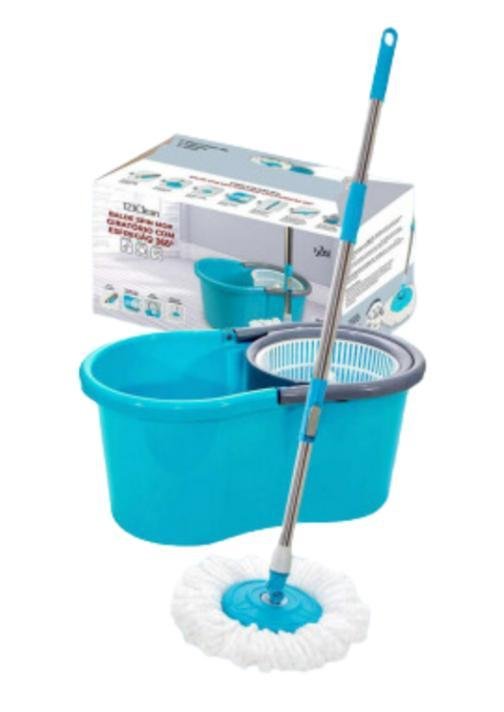 Balde Spin Mop 360 Giratório com Esfregão 8 Litros 123útil - 2