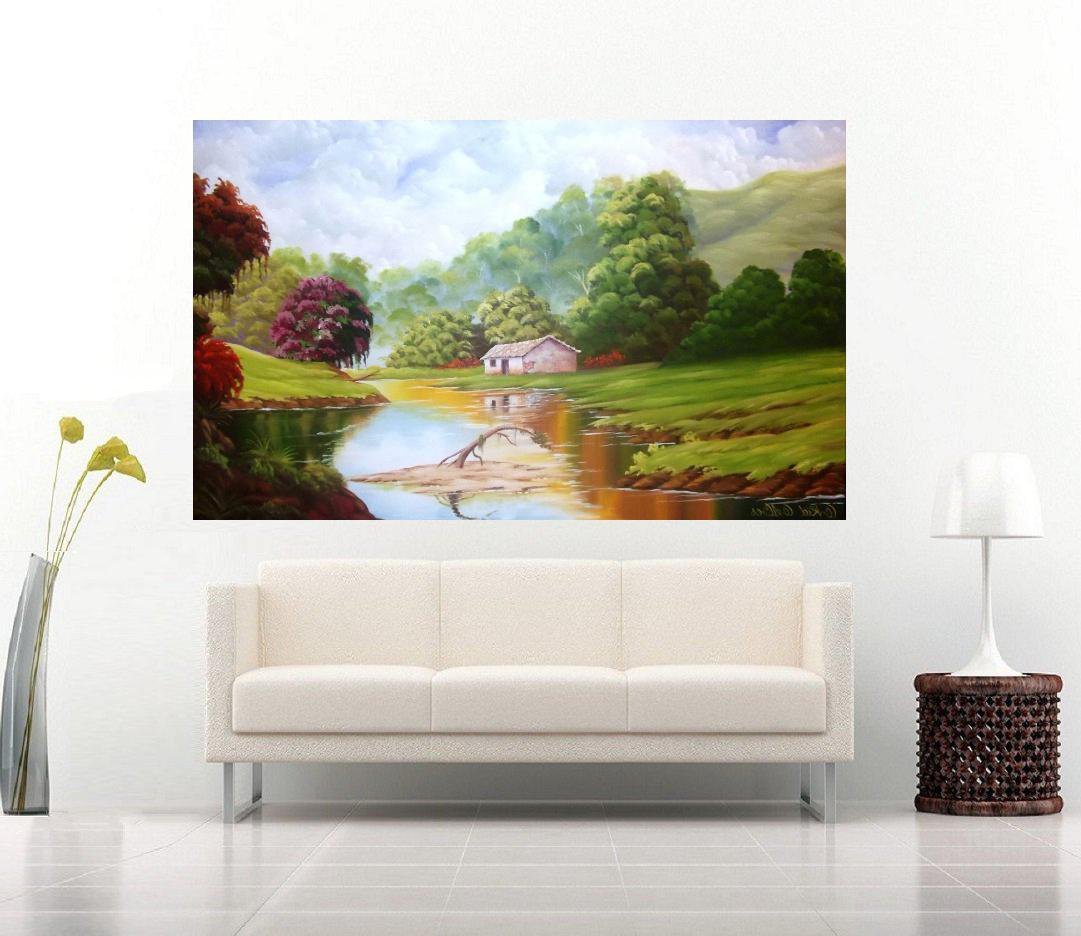 Quadro Pintura Paisagem Óleo Sobre Tela 3012: 120cm (A) x 190cm (L) - 3