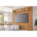 Ver imagem 1 de Painel Home para Tv até 75 Pol Maragogi Ripado com Prateleira 230x220cm Nature - Permóbili