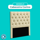Ver imagem 5 de Cabeceira Estofada Solteiro Luna Nature Material Sintético Begetiza 88x136