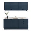 Ver imagem 3 de Cozinha Compacta Modulada 6 Portas 3 Gavetas 100% MDF sem Tampo Sevilha Azul/Órion