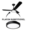 Ver imagem 3 de Ventilador de Teto 3 Pas Lumi Led Preto 127 Volts - Lorensid