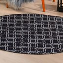Ver imagem 2 de Tapete Redondo 1.00m X1.00m Cami Casa Jacquard Antiderrapante:londres