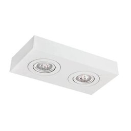 Plafon Spot Sobrepor Direcionável 2 Lâmpadas Dicróica Branco - 1