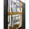 Quadro Pintura Tela ouro contemporâneas branco cinza 5236: 120cm (A) x 180cm (L) - 5