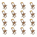 Ver imagem 3 de Kit 4 Conjuntos De Mesa Dobravel 70X70 Tampo Redondo Em Madeira Padrao Com 4 Cadeiras - Mel - Marrom