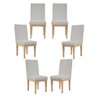 Kit 6 Cadeira de Jantar Virginia Linho Cinza - Majú Decor - 4