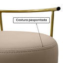 Ver imagem 6 de Kit 2 Banqueta para Penteadeira Quarto Base de Ferro Corino:capuccino