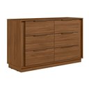 Ver imagem 2 de Cômoda de Quarto Giardino c/ 6 Gavetas Nogueira Touch - Demóbile