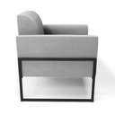 Ver imagem 4 de Poltrona Base Industrial Alta Preto Marisa Suede Cinza D03 - D'rossi Drossi