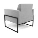 Ver imagem 5 de Poltrona Base Industrial Alta Preto Marisa Suede Cinza D03 - D'rossi Drossi