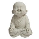 Ver imagem 1 de Estátua Baby Monge De Pó De Mármore Branco Sorrindo 18.5Cm