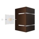 Ver imagem 7 de Arandela Externa de Parede 2 Focos E Frisos Marrom Alumínio Muro MF115