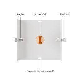 Arandela Externa de Parede 2 Focos E Frisos Marrom Alumínio Muro MF115 - 9