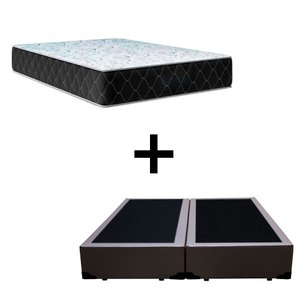 Cama Box Casal 138 Bipartido Tecido Sintético Marrom com Colchão Marrocos - Poliéster - Espuma D33 3