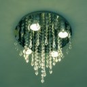 Ver imagem 1 de Lustre em Acrílico Para Sala Modelo Torre Com 30cm de Altura Base Redonda de Inox Polido