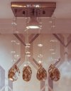 Ver imagem 1 de Lustre Delicado para Quarto Ou Lavabo com 35cm de Altura com Amêndoas de Cristal Honey Legítimo