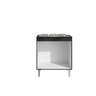 Kit Balcão Gabinete para Pia Andreia 100cm C- Balcão Cooktop 4 ou 5 Bocas Preto - 4