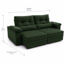 Ver imagem 3 de Sofa Retratil Reclinavel 200cm Dubai Veludo Premium
