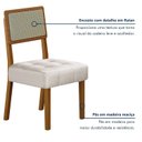 Ver imagem 6 de Conjunto Sala de Jantar Mesa 180cm com 8 Cadeiras Liz Marrom/Cinamomo/Off White/Veludo Palha