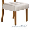 Ver mais imagens de Conjunto Sala de Jantar Mesa 180cm com 8 Cadeiras Liz Marrom/Cinamomo/Off White/Veludo Palha