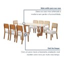 Ver imagem 5 de Conjunto Sala de Jantar Mesa 180cm com 8 Cadeiras Liz