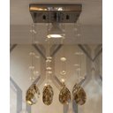 Ver imagem 4 de Lustre de Cristal para Quarto com 40cm de Altura na Base de Inox Polido Espelhado com 14x14cm