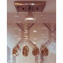 Ver imagem 1 de Lustre de Cristal para Quarto com 40cm de Altura na Base de Inox Polido Espelhado com 14x14cm