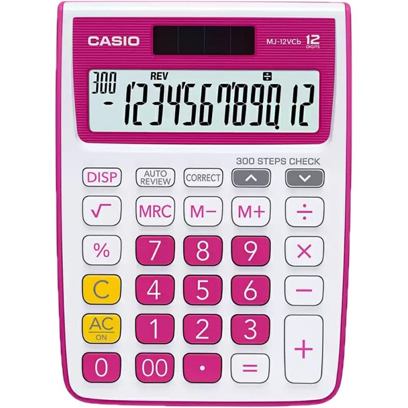 Calculadora Casio MJ-12VCB-RD (12 Digitos) - Rosa | MadeiraMadeira