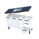 Ver mais imagens de Gabinete Armário Cozinha Jupter 2.00 Mt 100% Aço P/ Pia -balção 200 Cm -4 Portas - 3 Gavetas:branco