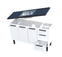Ver mais imagens de Gabinete Armário Cozinha Jupter 2.00 Mt 100% Aço P/ Pia -balção 200 Cm -4 Portas - 3 Gavetas:branco