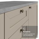 Ver imagem 6 de Balcão de Pia 120 cm 2 Portas 3 Gavetas (sem Tampo) Branco/Crema Vik Madesa