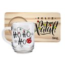 Ver imagem 1 de KIT CANECA DE VIDRO E MINI BANDEJA NATAL MAGICO HOHOHO SIMAS