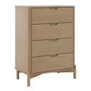 Ver imagem 1 de Cômoda Quarto 74cm 4 Gavetas Madeira Maciça Nira Tauari F07 - Mpozenato