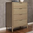 Ver imagem 2 de Cômoda Quarto 74cm 4 Gavetas Madeira Maciça Nira Tauari F07 - Mpozenato