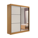 Ver imagem 1 de Guarda Roupa Mdf Atenas 2 Portas Espelho Cinamomo Off White
