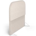 Ver imagem 6 de Cabeceira Cama Box Casal 140cm Orgânica Lanna W01 Linho Cru - Lyam Decor