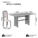 Ver imagem 3 de Conjunto para Sala de Jantar com 6 Cadeiras Lara Preto/Bege
