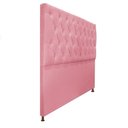 Ver imagem 5 de Cabeceira Sofia 140 Cm Casal Suede Rosa Bebê