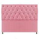 Ver imagem 1 de Cabeceira Sofia 140 Cm Casal Suede Rosa Bebê