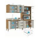 Ver imagem 5 de Cozinha Compacta Paris 3 Peças Menu Móveis Freijó/Branco