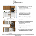 Ver imagem 6 de Cozinha Compacta Paris 3 Peças Menu Móveis Freijó/Branco