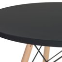 Ver imagem 5 de Mesa jantar cozinha Eames Eiffel com tampo laminado 80 cm Preto