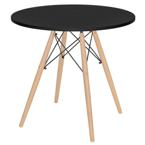 Mesa jantar cozinha Eames Eiffel com tampo laminado 80 cm Preto