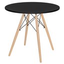 Ver imagem 1 de Mesa jantar cozinha Eames Eiffel com tampo laminado 80 cm Preto